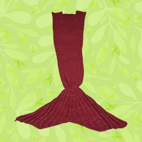 Red Mermaid Tail Blanket for Kids - Picture 1 of 12